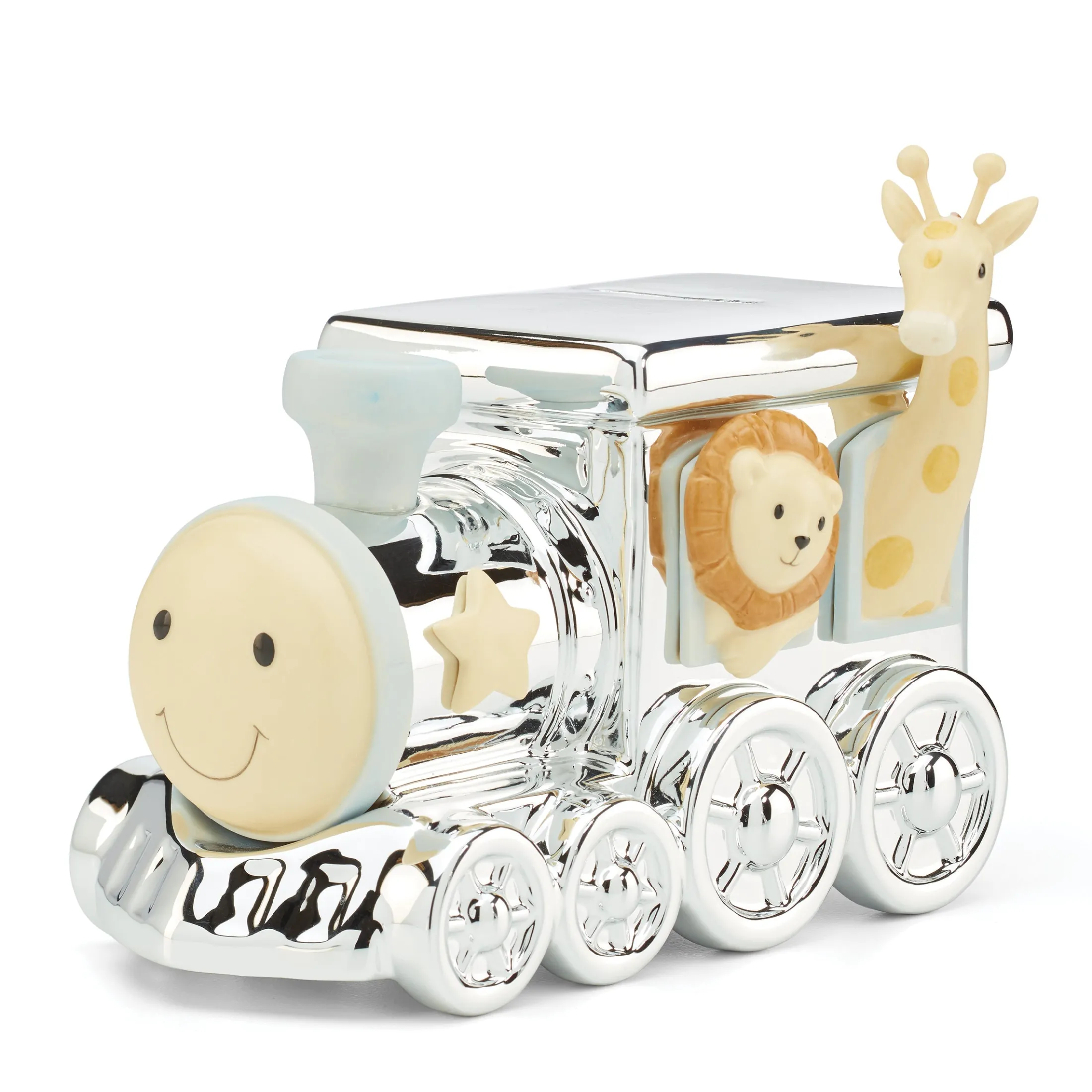 Animal Train Silverplate Bank