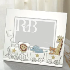 Animal Train Silverplate 5x7 Photo Frame
