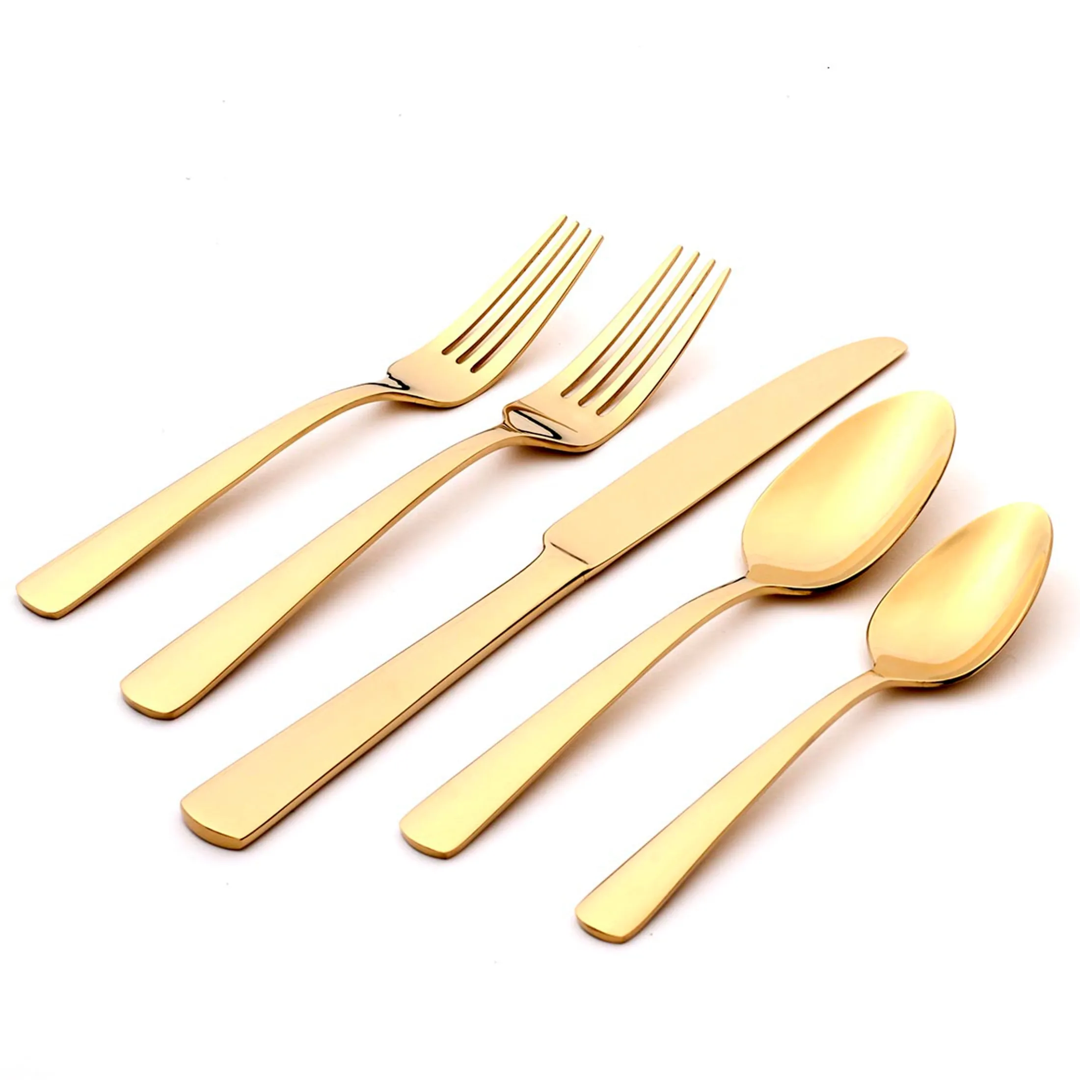 Aptitude Champagne Satin 20-Piece Flatware Set