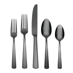 Aptitude Midnight Glossy 20-Piece Flatware Set