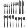 Averie Black Satin 20-Piece Flatware Set