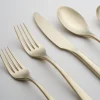Averie Champagne Satin 20-Piece Flatware Set