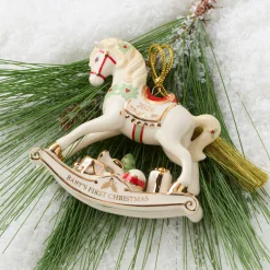 2026 Baby's 1st Christmas Vintage Rocking Horse Ornament
