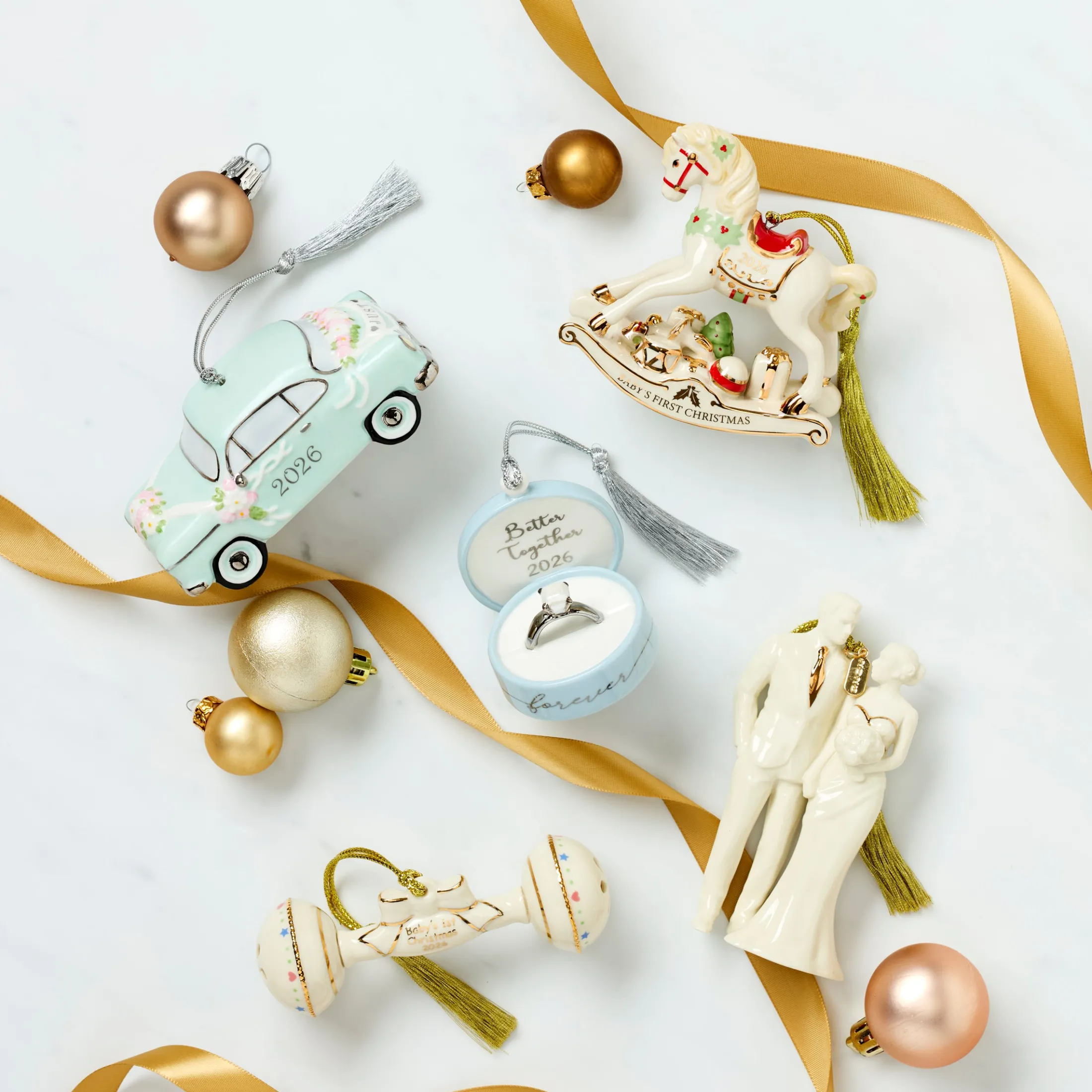 2026 Baby's 1st Christmas Vintage Rocking Horse Ornament