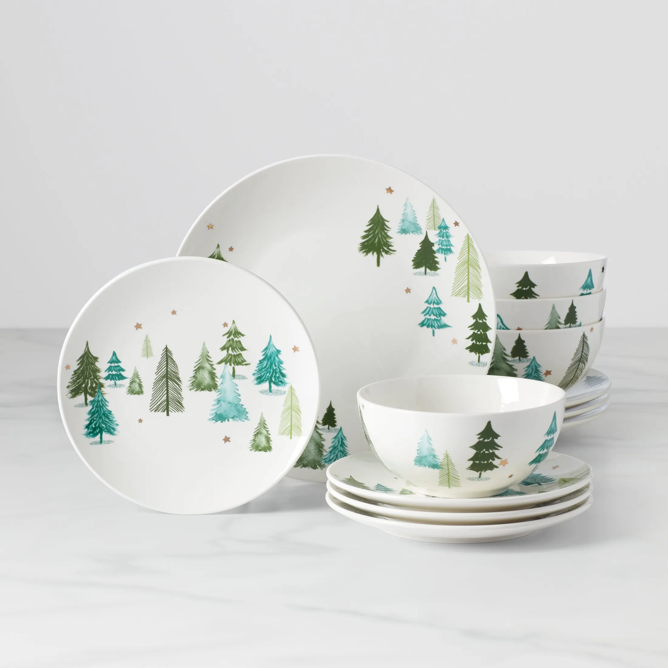 Balsam Lane 12-Piece Dinnerware Set