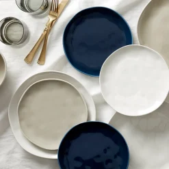 Bay Colors Grey Accent Plates, Set of 4