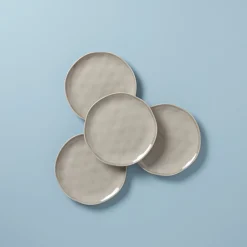 Bay Colors Grey Accent Plates, Set of 4
