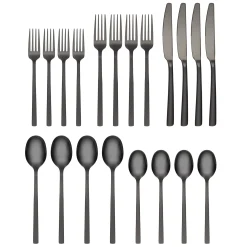 Beacon Black Sand Mirror 20-Piece Flatware Set