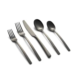 Beacon Black Satin 20-Piece Flatware Set