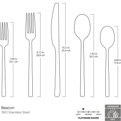 Beacon Champagne Satin 20-Piece Flatware Set