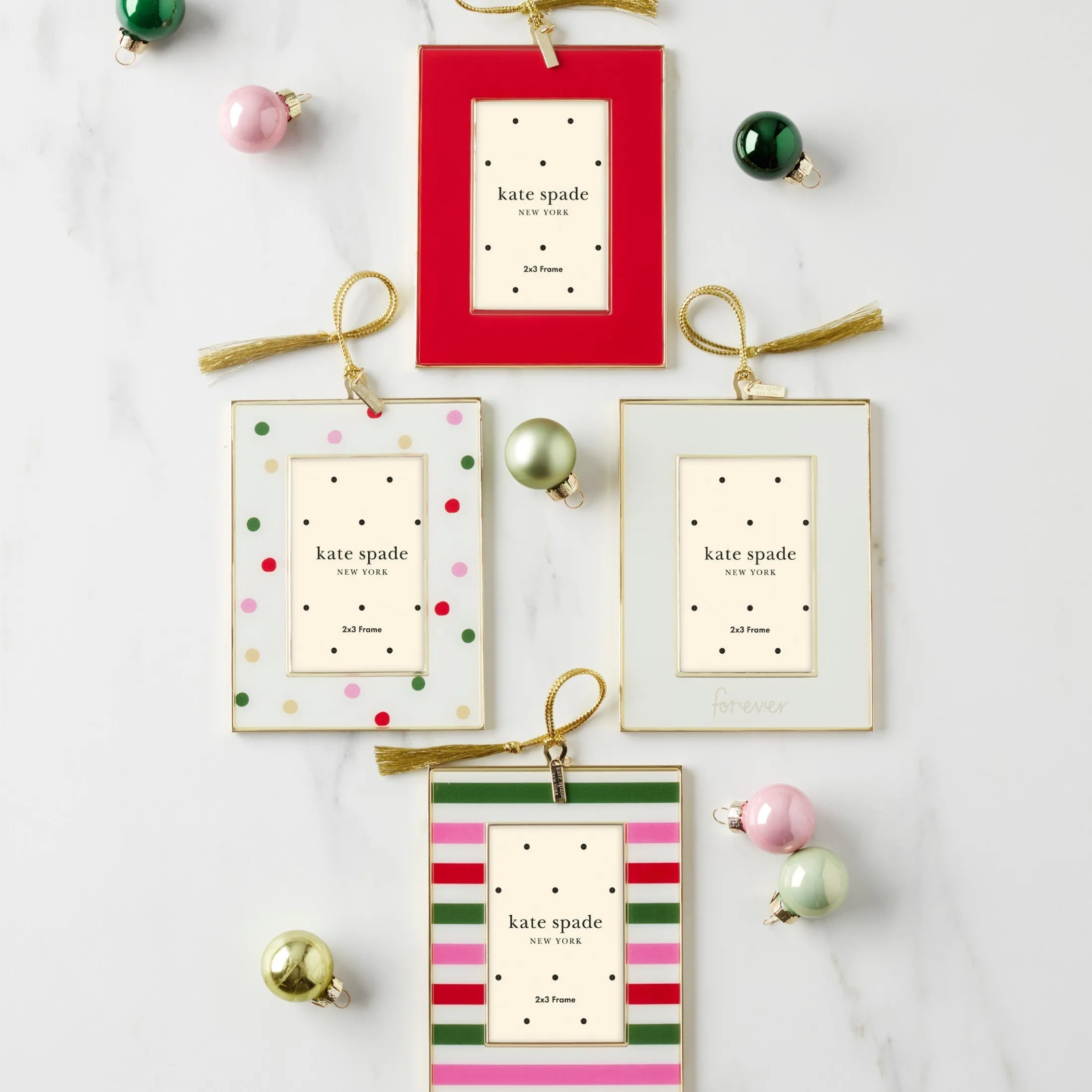 Be Jolly Stripe Mini Frame Ornament