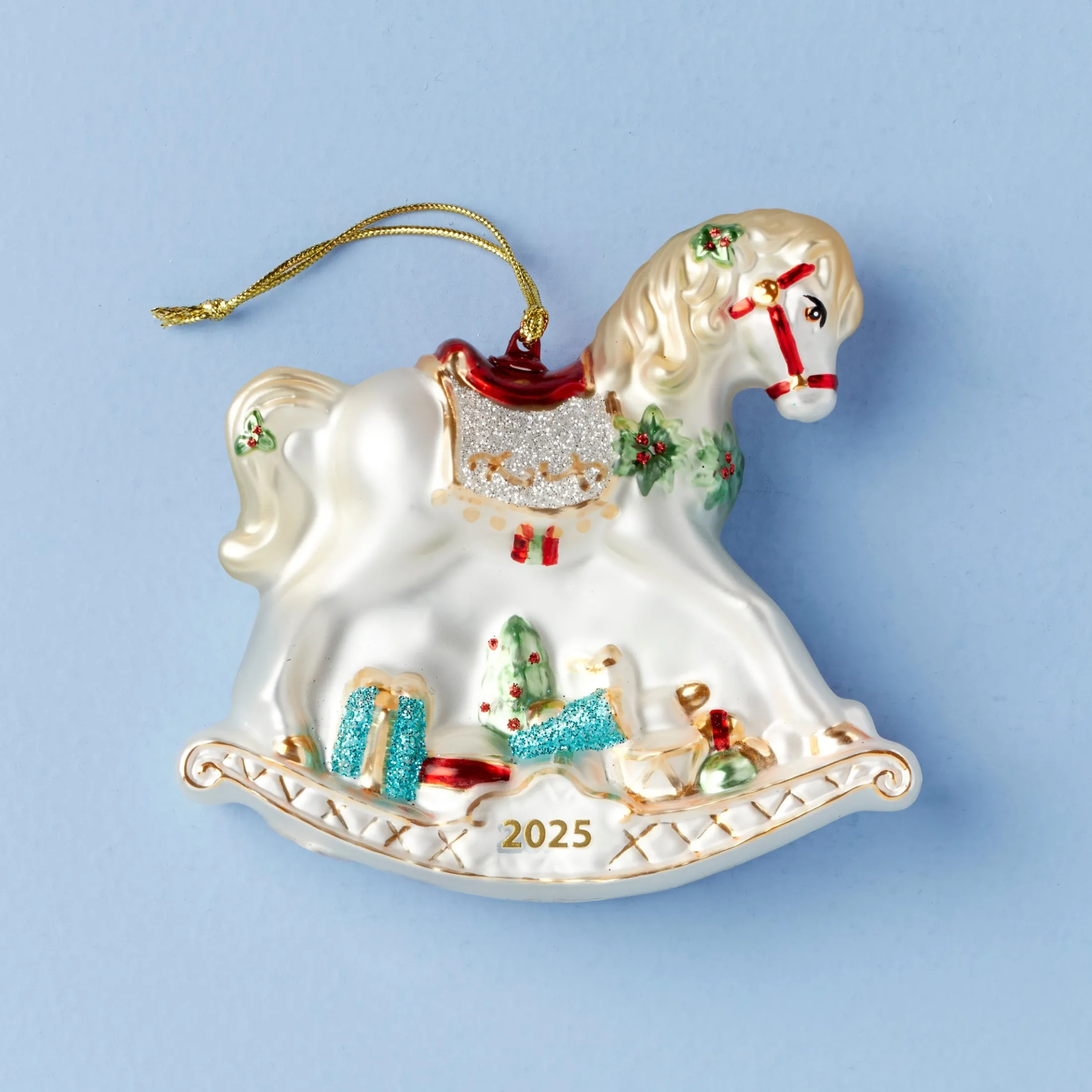 2025 Blown Glass Baby's 1st Rocking Horse Ornament