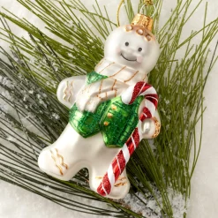 Blown Glass Gingerbread Ornament