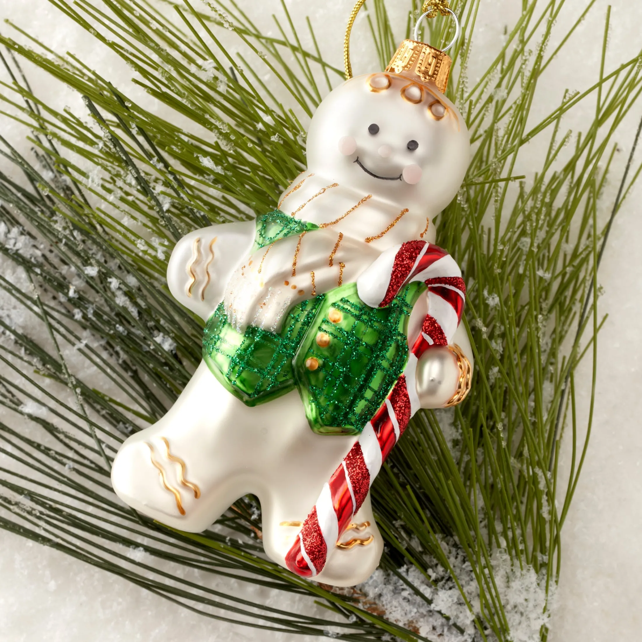 Blown Glass Gingerbread Ornament