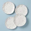 Blue Bay Dots Dinner Plates, Set of 4