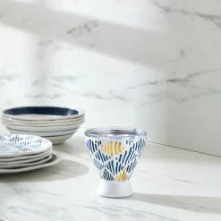 Blue Bay Ikat Stainless Steel Cocktail Tumbler