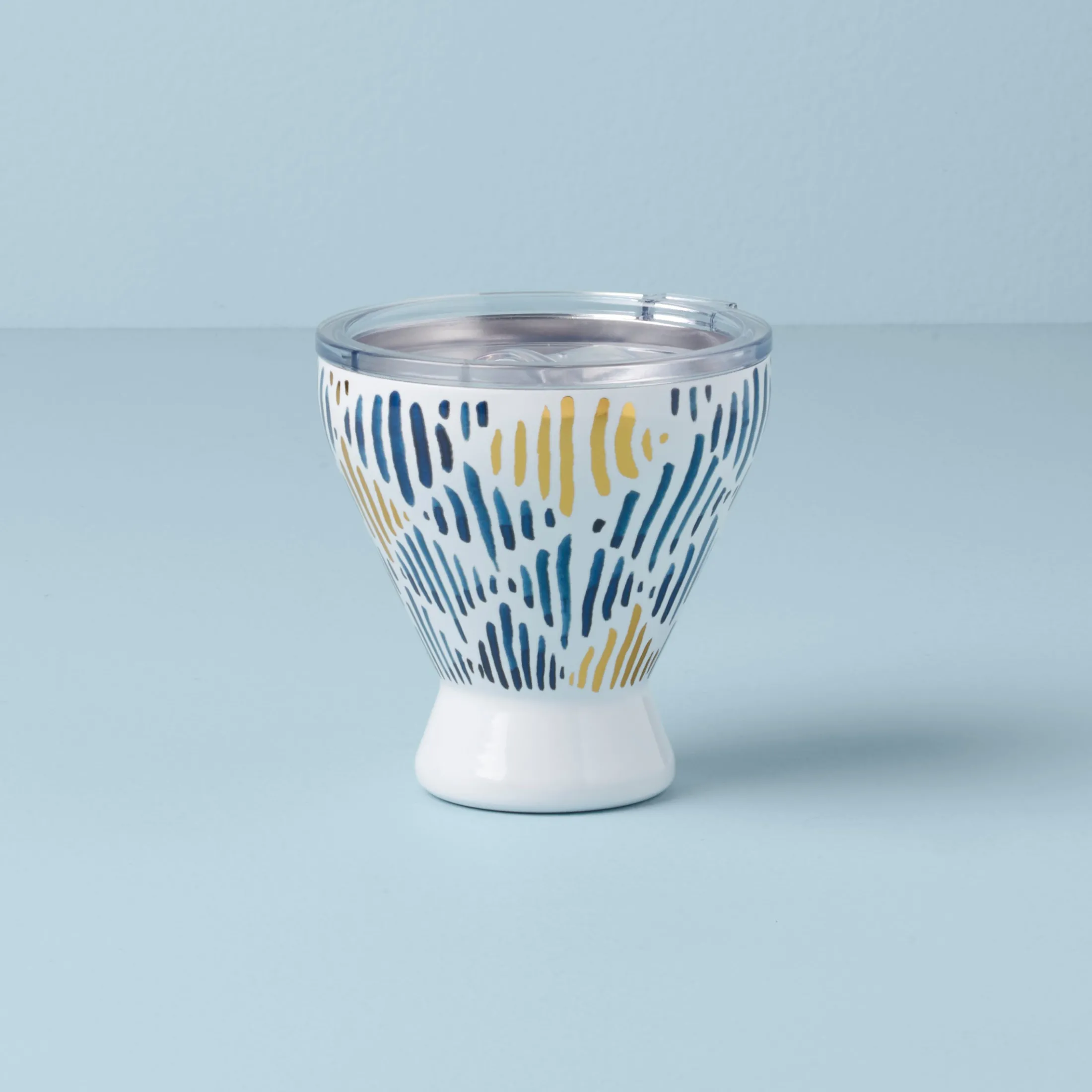 Blue Bay Ikat Stainless Steel Cocktail Tumbler