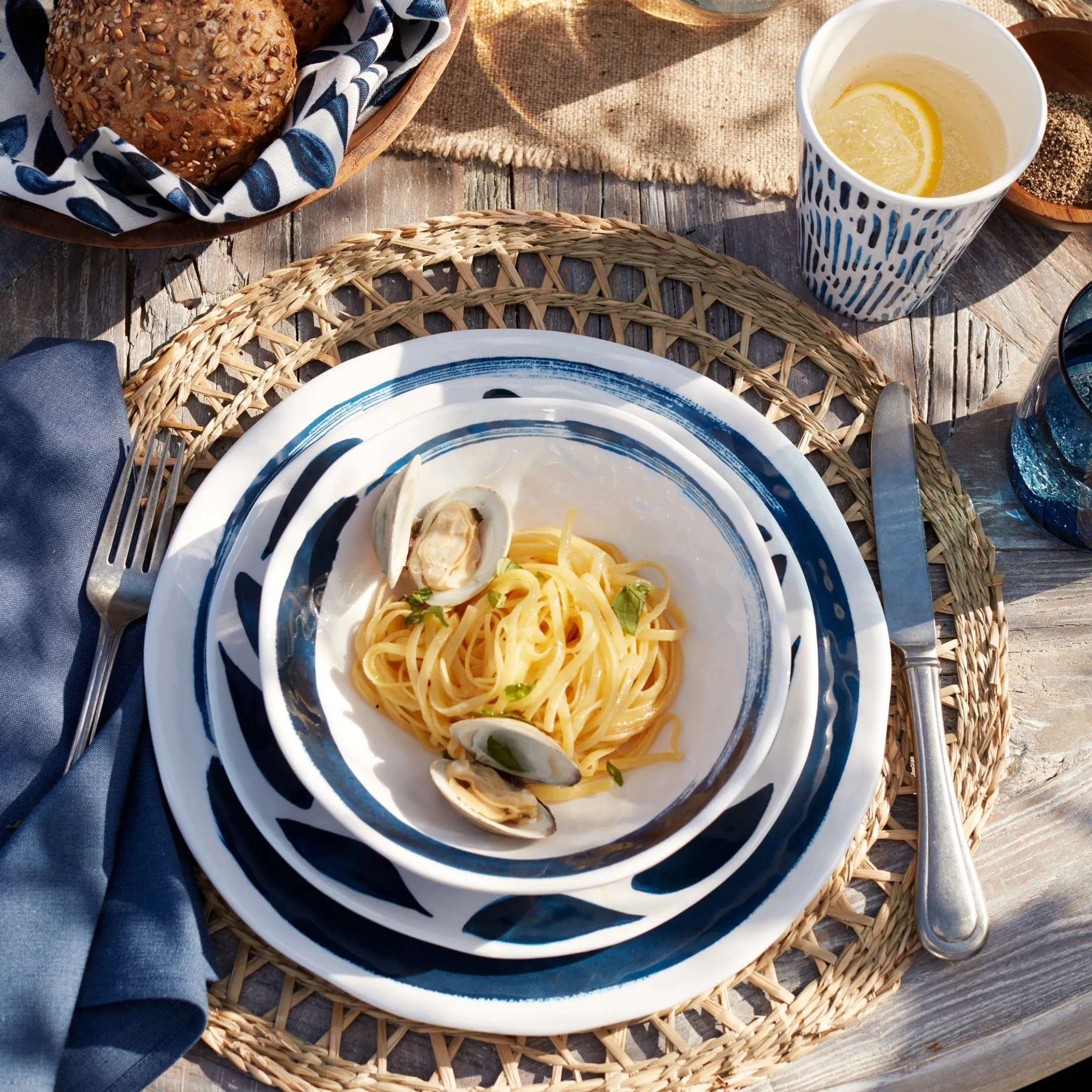 Blue Bay Melamine Assorted Accent Plates, Set of 4