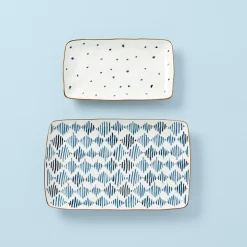 Blue Bay 2-Piece Nesting Platter Set