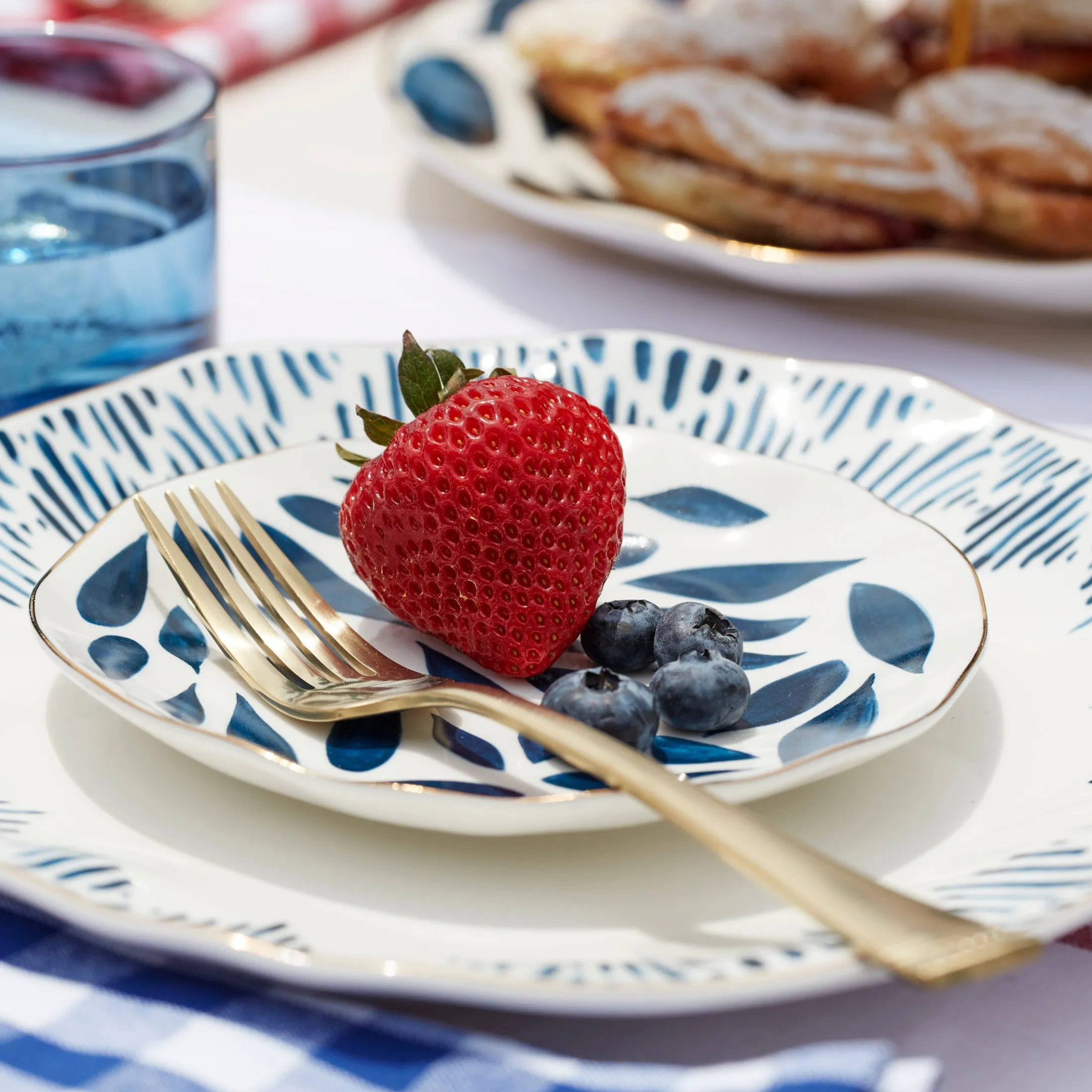 Blue Bay Tidbit Plates, Set of 4