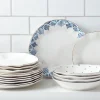 Blue Bay White Dinner Plates, Set of 4