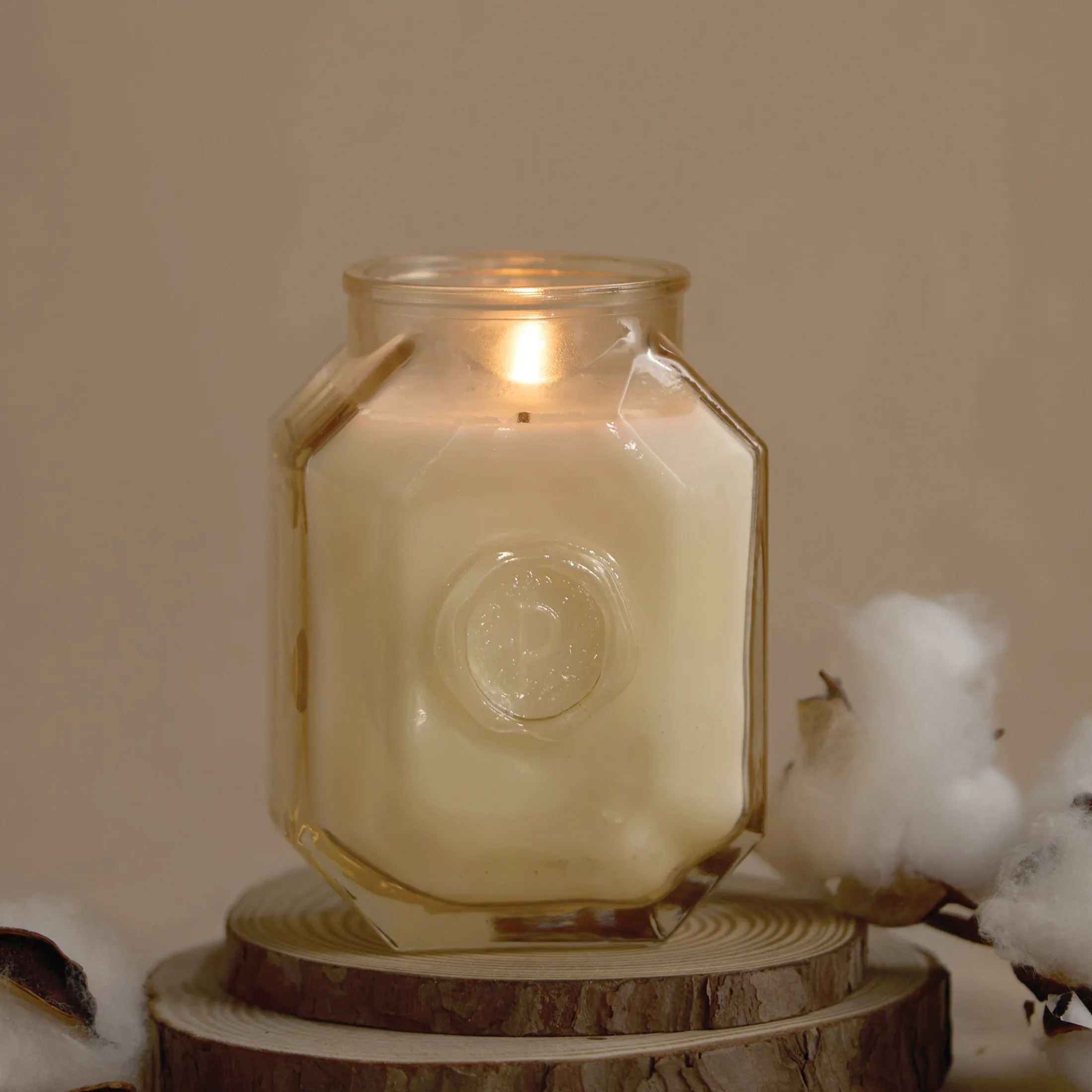 Botanica Cotton & Teak 8oz Candle