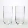 Bottoms Up & Top Me Off Highball Glasses, Set of 2