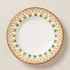 British Colonial Bamboo Accent Plate