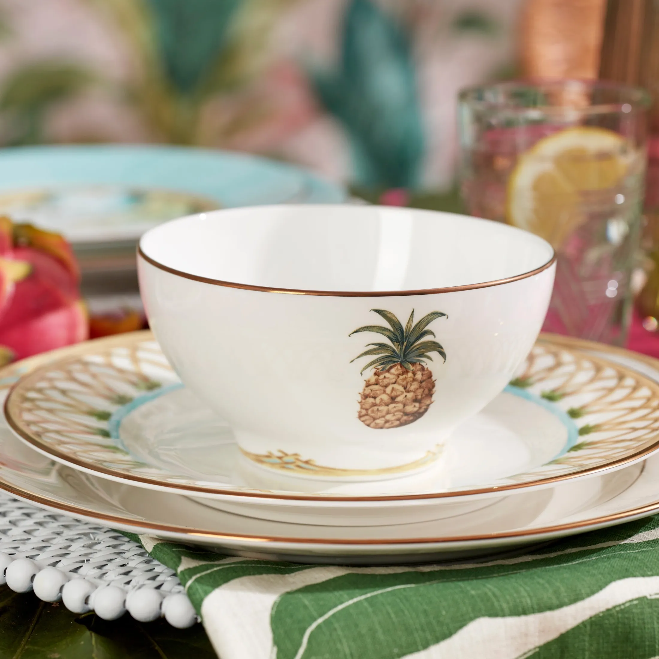 British Colonial Bamboo Accent Plate