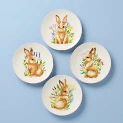 Bunny Accent Plates, Set of 4