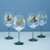 Butterfly Meadow Balloon Wine Glasses, Set of 4