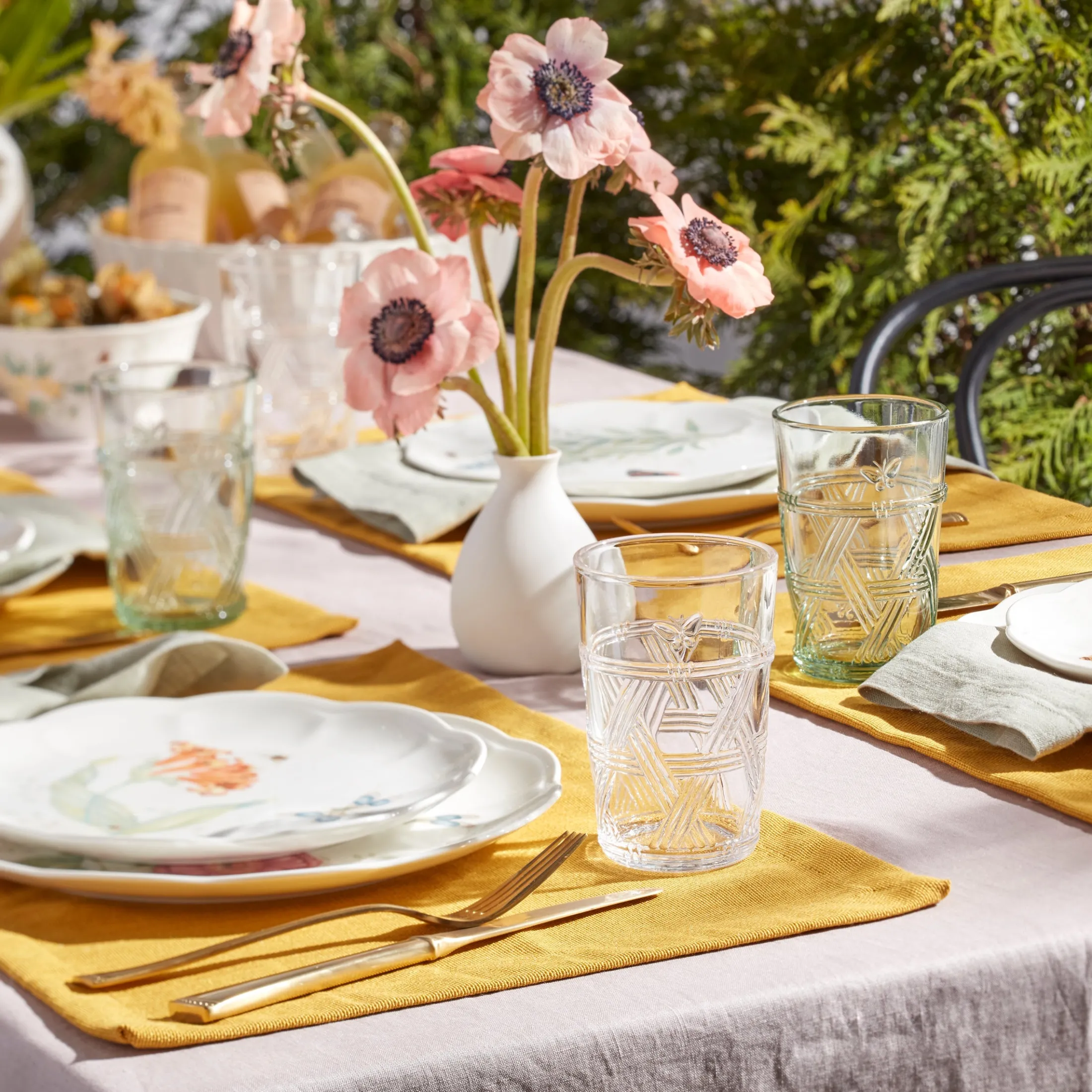 Butterfly Meadow Clear Tall Glasses, Set of 4