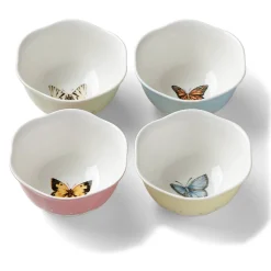 Butterfly Meadow Colors 4-Piece Dessert Bowl Set