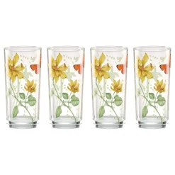 Butterfly Meadow Decal Highball, Set of 4