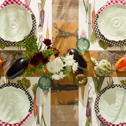 Butterfly Meadow Floral Green Accent Plates, Set of 4