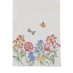Butterfly Meadow Garden Embroidered Runner
