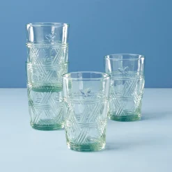 Butterfly Meadow Green Tall Glasses, Set of 4