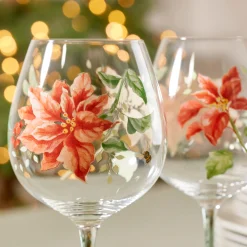 Butterfly Meadow Holiday Balloon Glasses, Set of 4