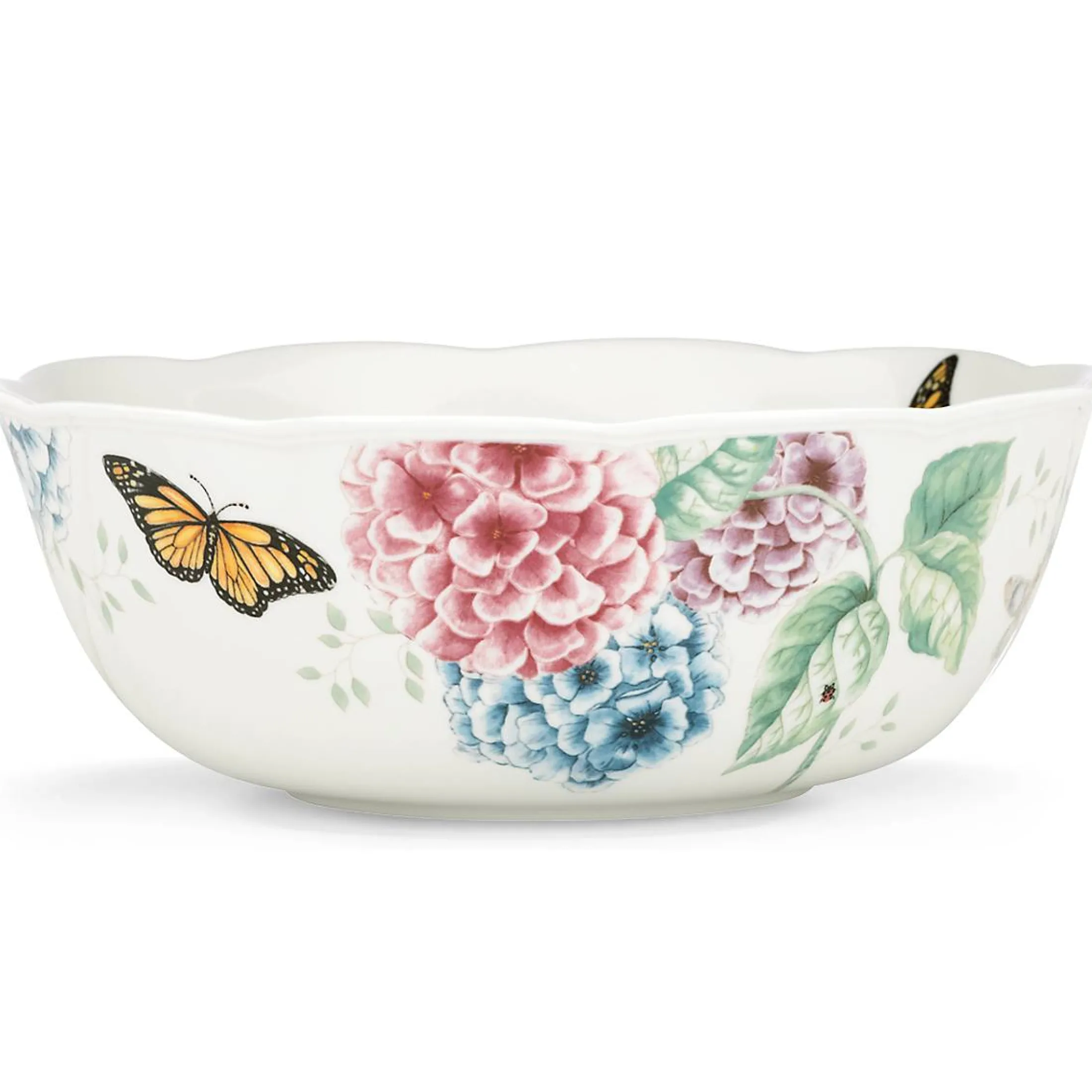 Butterfly Meadow Hydrangea Large Serving Bowl