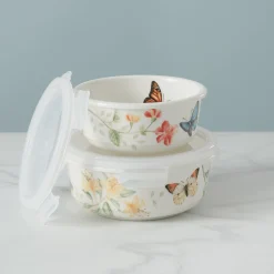 Butterfly Meadow Large Round Container