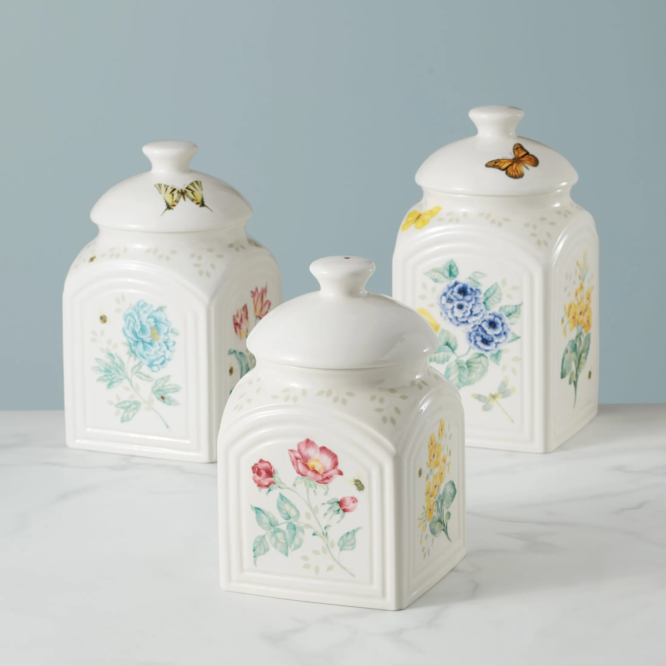 Butterfly Meadow 3-Piece Canister Set