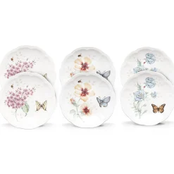 Butterfly Meadow 6-Piece Tidbit Plate Set