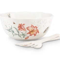 Butterfly Meadow Salad Bowl & Servers
