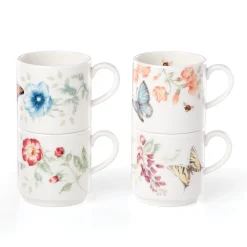 Butterfly Meadow Stacking Mugs - Set of 4