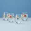 Butterfly Meadow Stemless Wine Glasses, Set of 4