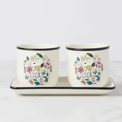 Chef Snoopy Herb Pots - Set Of 2
