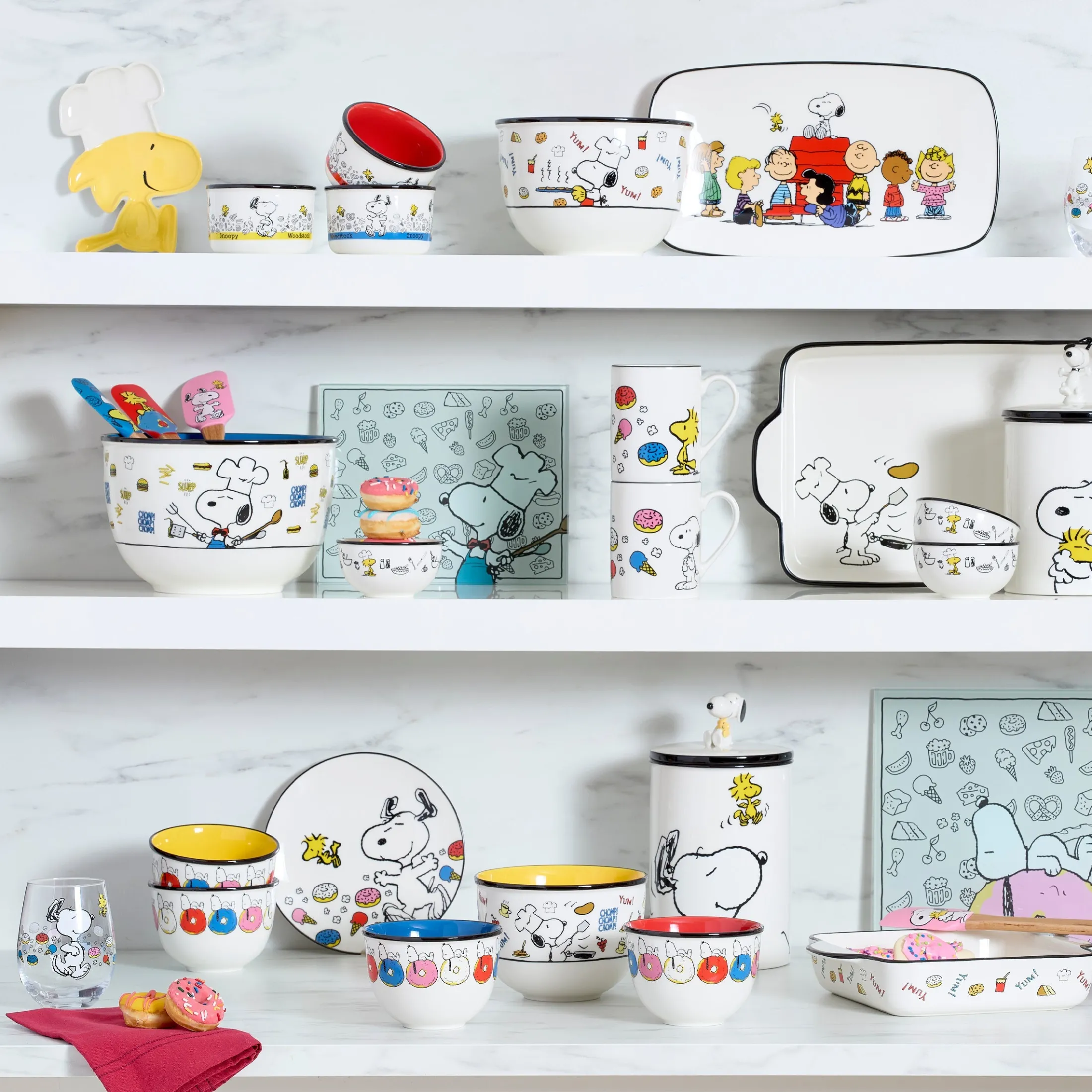 Chef Snoopy Snack Bowls, Set of 4