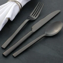 Chefs Table Midnight Matte 20-Piece Flatware Set