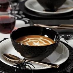 Chelse Muse Fleur Black All-Purpose Bowls, Set of 4
