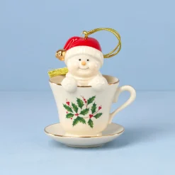 Coffee Tea & Me Snowman Ornament